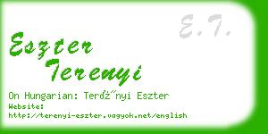 eszter terenyi business card